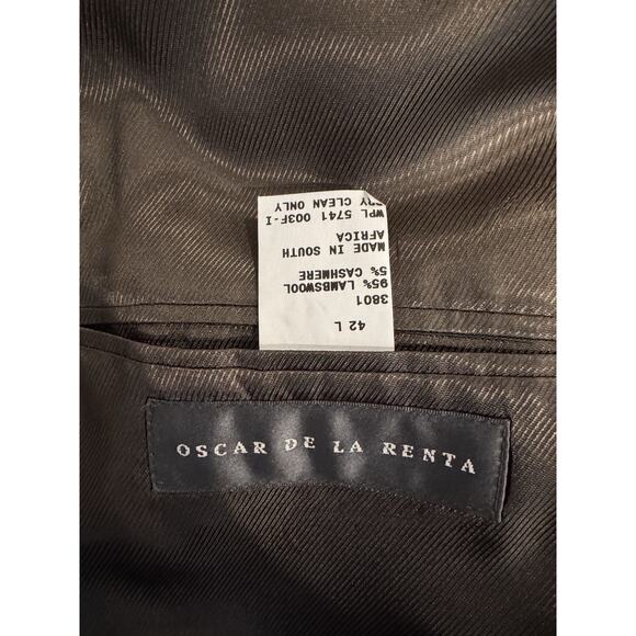 Oscar De La Renta Men's Sport Coat Jacket Size 42L Lambswool/Cashmere - Picture 4 of 5